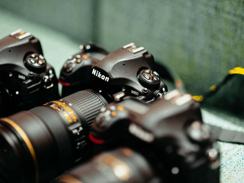 Nikon cameras close up view